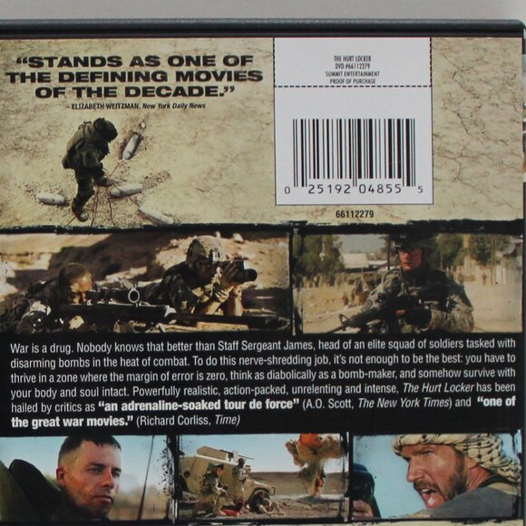 The Hurt Locker Video on DVD with Case And Outer Sleeve - Picture 12 of 12